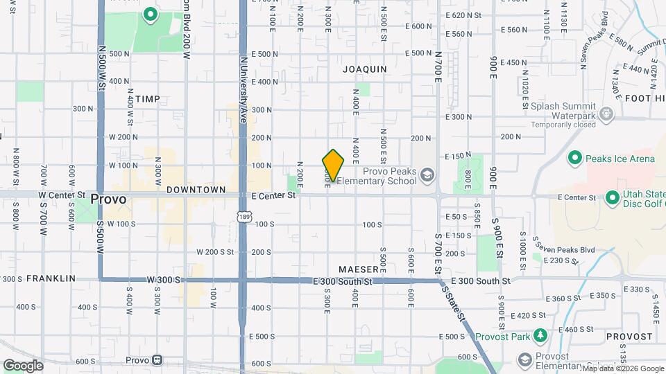 315 E Center St Mapa y Detalles de la Ubicación