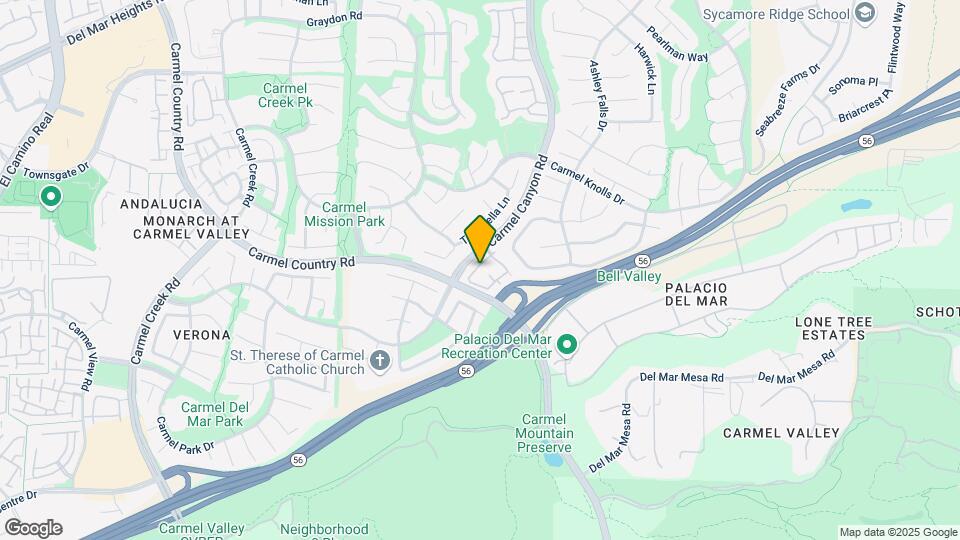 12519 Carmel Canyon Rd Map and Location Details