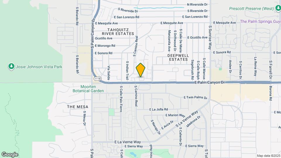 870 E Palm Canyon Dr Map and Location Details