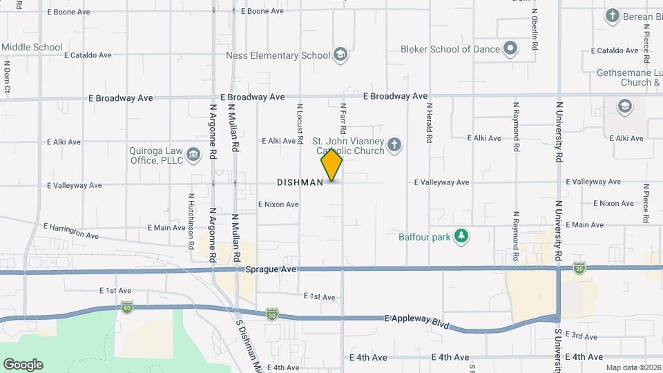 9614 E Valleyway Ave Map and Location Details
