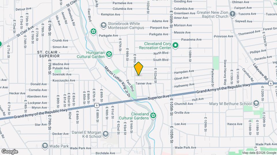 9911 Olivet Ave Map and Location Details