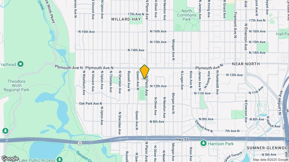1215 N Penn Ave-Unit -2 Map and Location Details