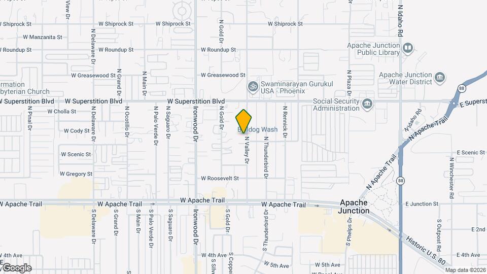 512 N Valley Dr Mapa y Detalles de la Ubicación