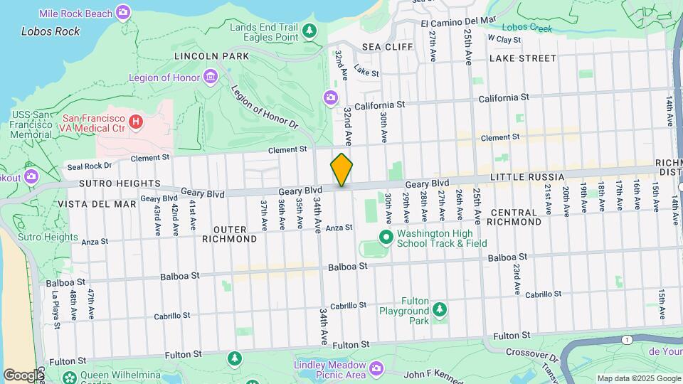 6835 Geary Blvd Mapa y Detalles de la Ubicación