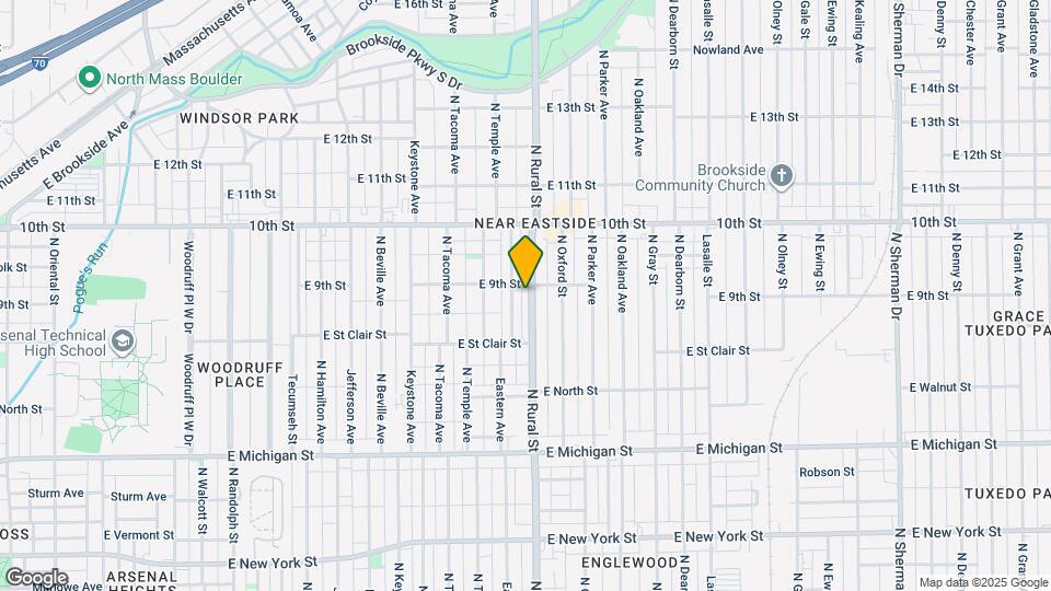 852 N Rural St Map and Location Details