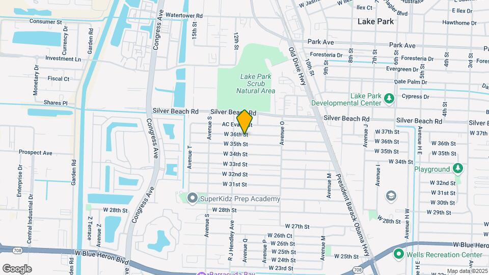 1449 W 36th St Map and Location Details