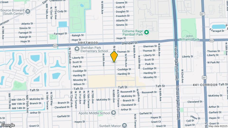 6801 Park St Map and Location Details