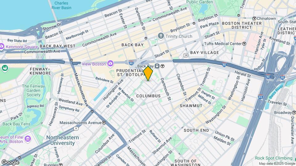 233 W Canton St, Unit 3 Map and Location Details