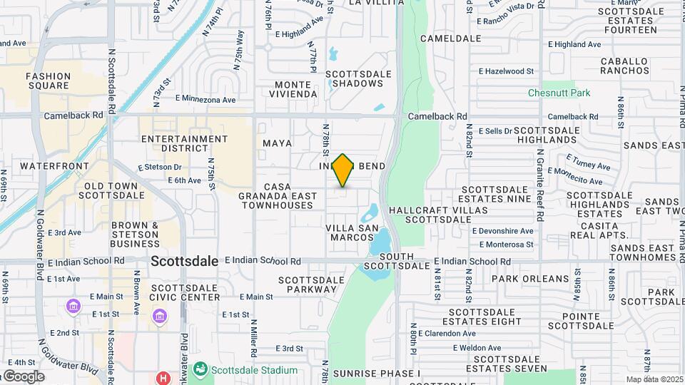 7835 E Glenrosa Ave Map and Location Details