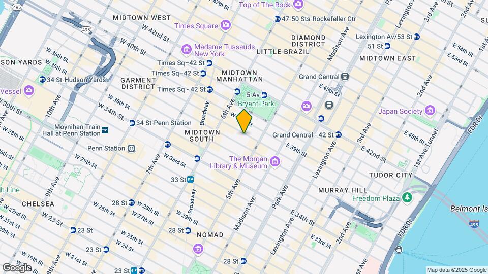 26 W 38th St Map and Location Details