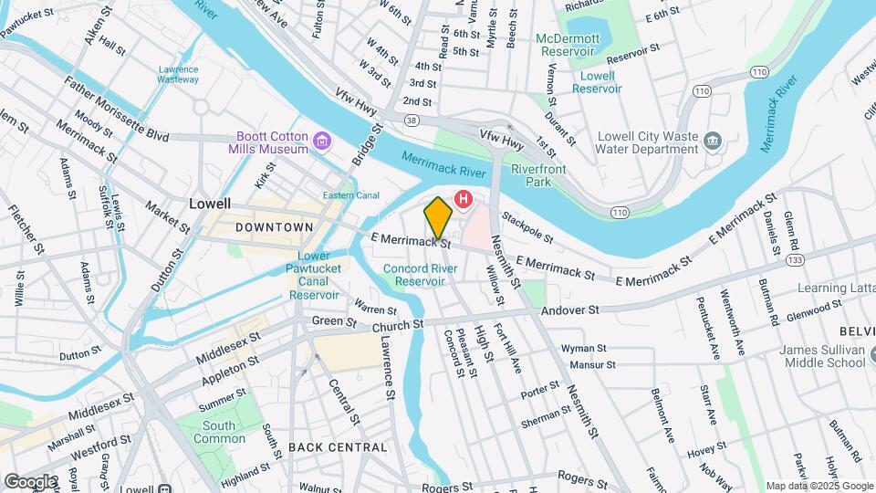 173 & 189 E Merrimack St, Lowell MA 01852 Map and Location Details