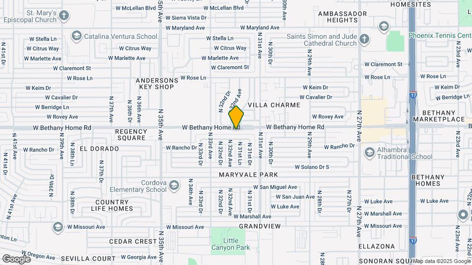 3147 W Bethany Home Rd Map and Location Details