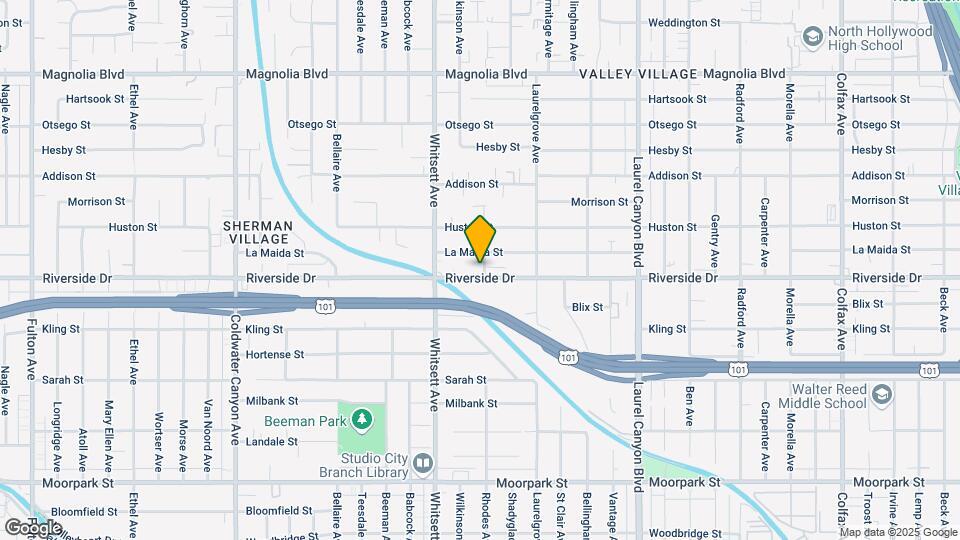 12401 Riverside Dr Mapa y Detalles de la Ubicación