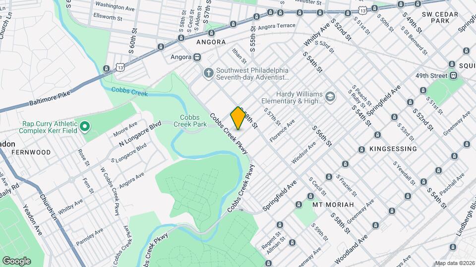 5847 Willows Ave, Unit Unit 1 Map and Location Details