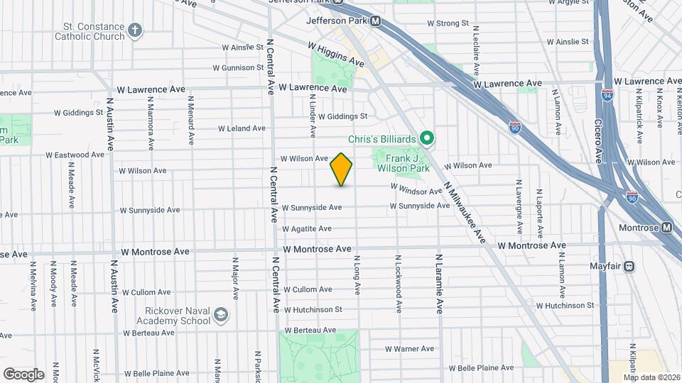 5421 W Windsor Ave, Unit 2nd Floor Unit Map and Location Details