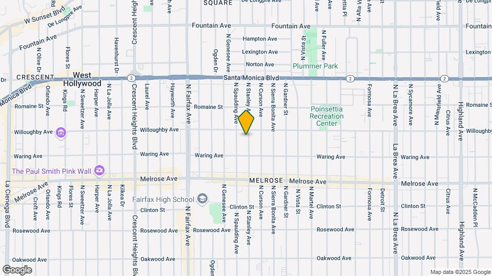 843 N Stanley Ave Map and Location Details