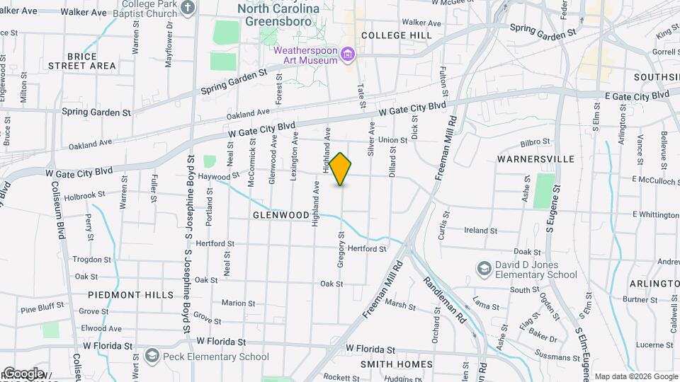 912 Gregory St Map and Location Details