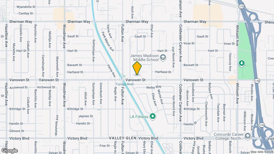 13203 Vanowen St, Unit Unit 10 Map and Location Details