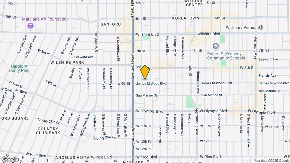 854 S Oxford Ave Map and Location Details
