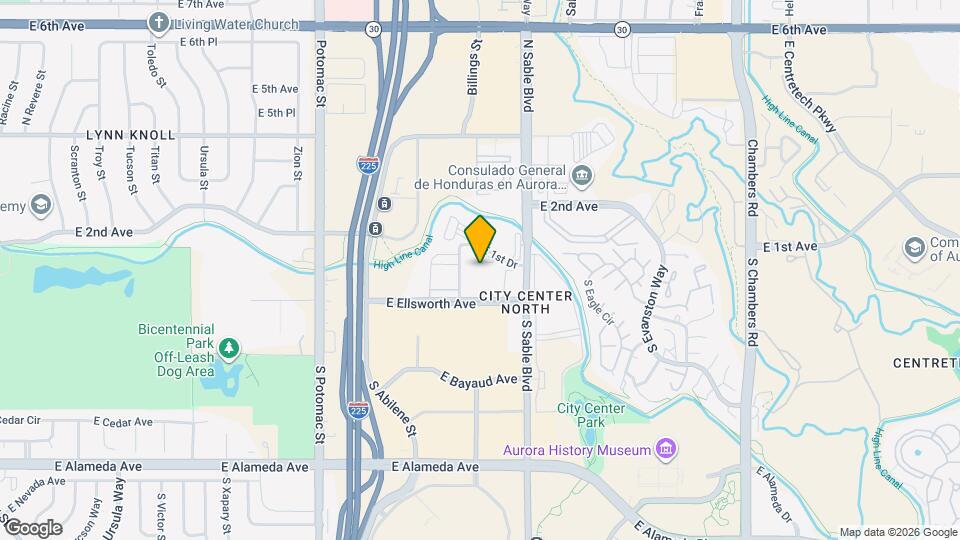 14436 E 1st Dr Map and Location Details