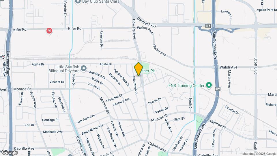 2550 Bowers Ave Map and Location Details
