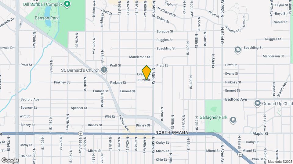 6013-6015 Birch St Map and Location Details