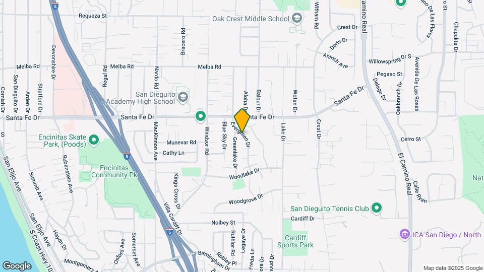 1228 Evergreen Dr Map and Location Details