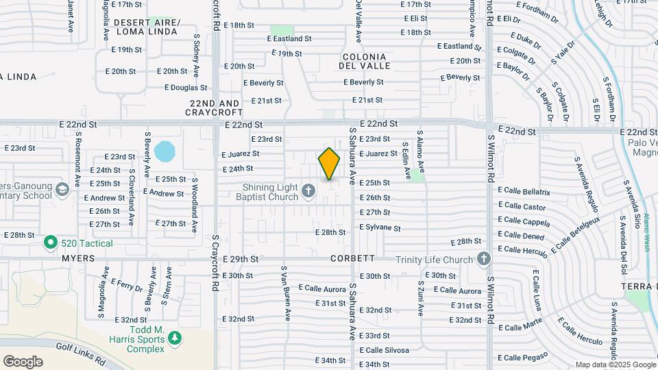 5822 E 24th St Map and Location Details