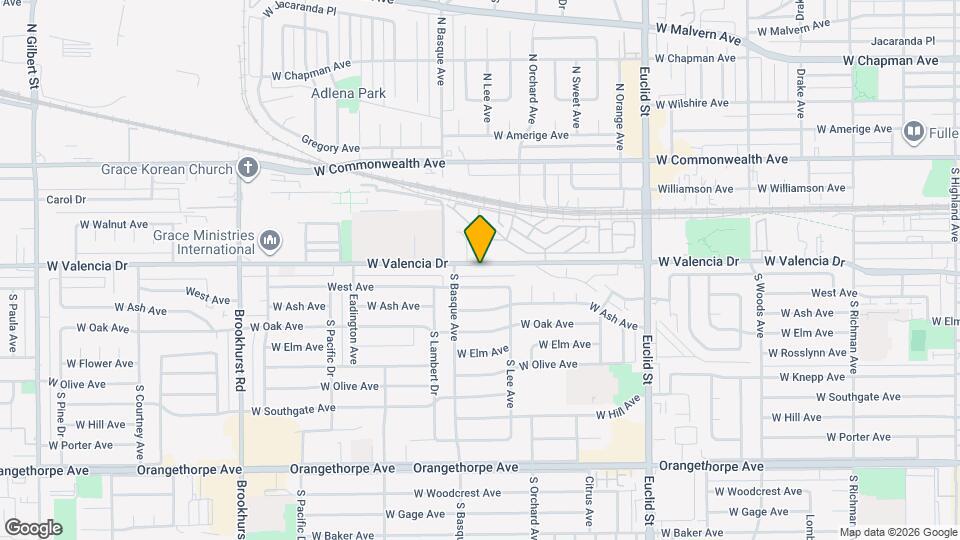 1336 W Valencia Dr, Unit D Mapa y Detalles de la Ubicación
