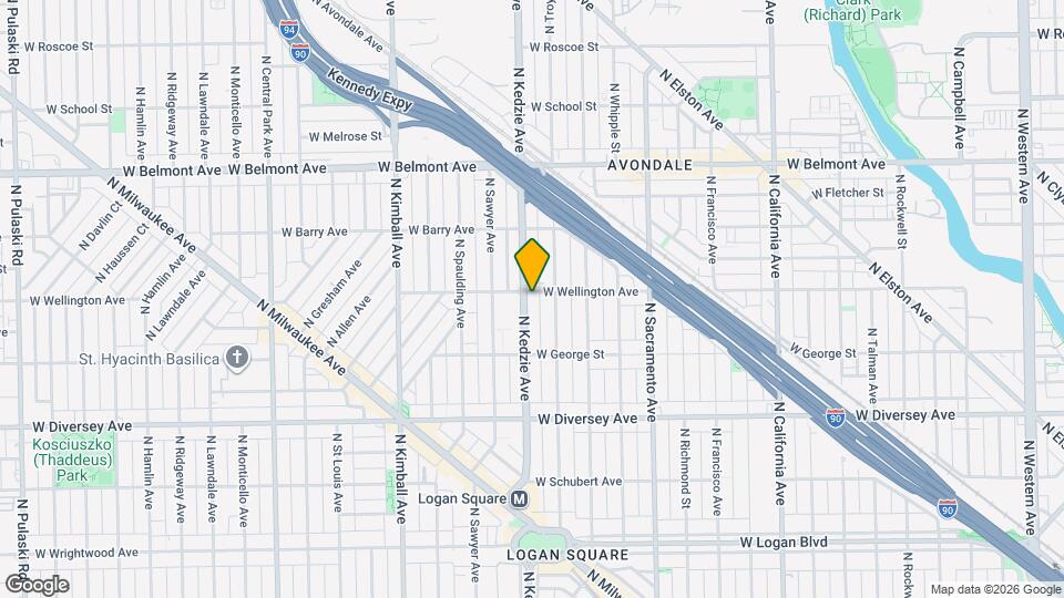 3147 W Wellington Ave, Unit G Map and Location Details