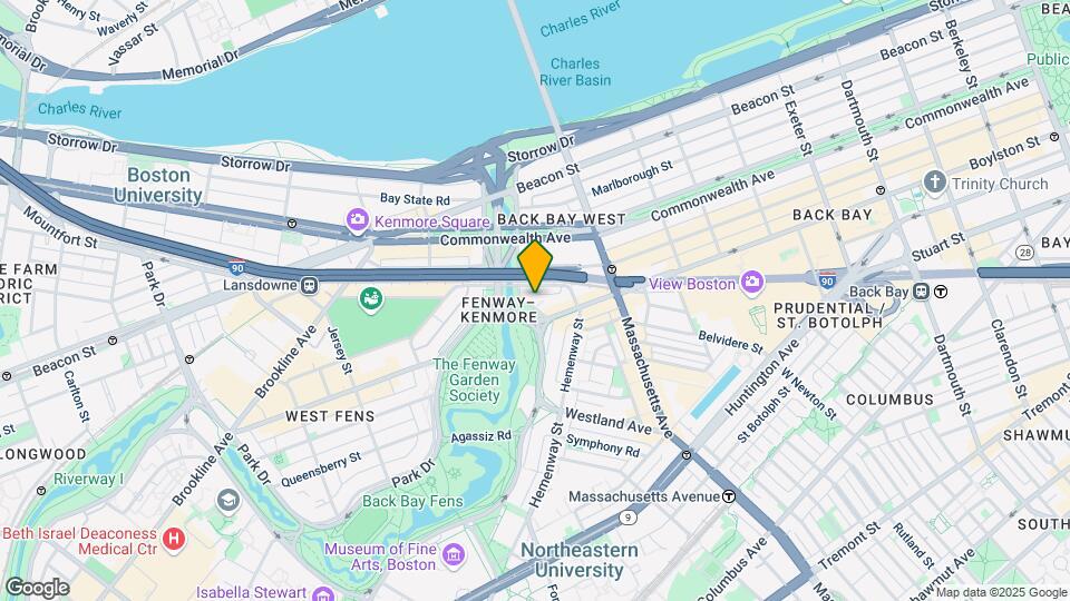 1109 Boylston St, Unit b Map and Location Details