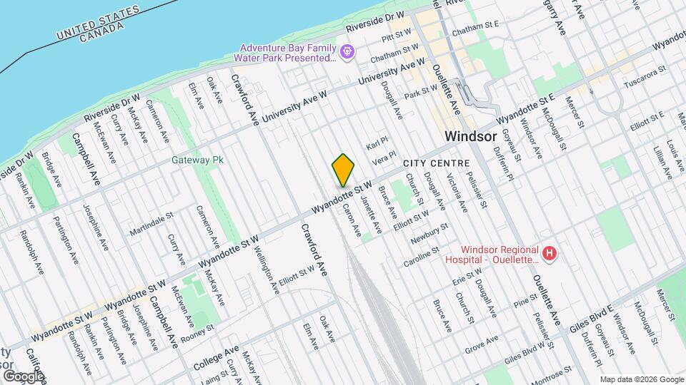 660 Wyandotte St W Mapa y Detalles de la Ubicación