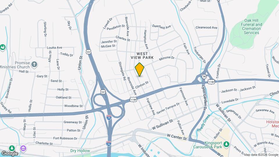 921 Fairview Ave Map and Location Details