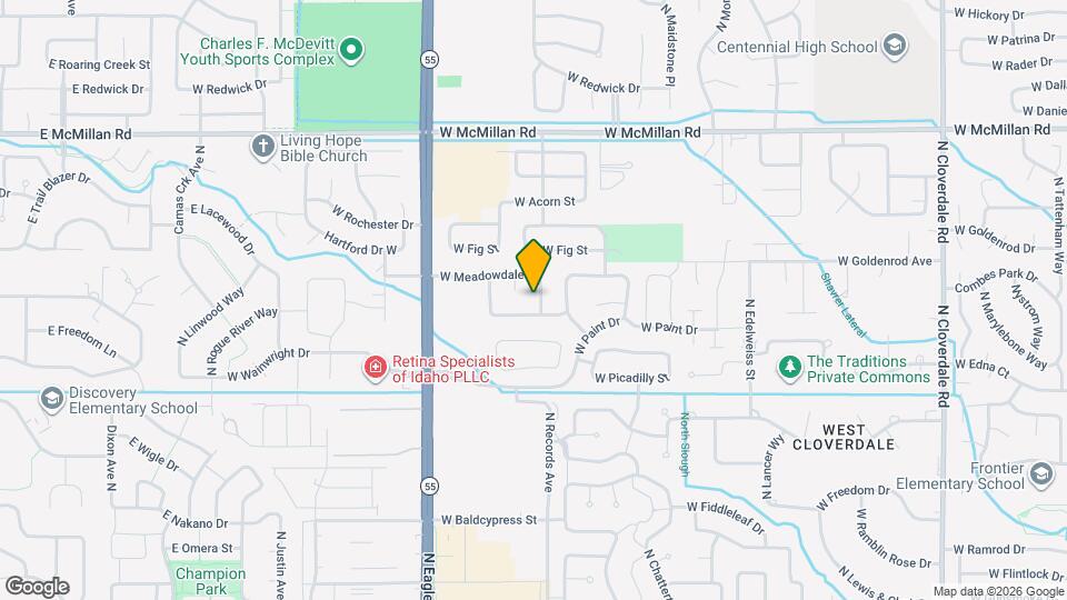 4289 N Wellspring Ave Map and Location Details
