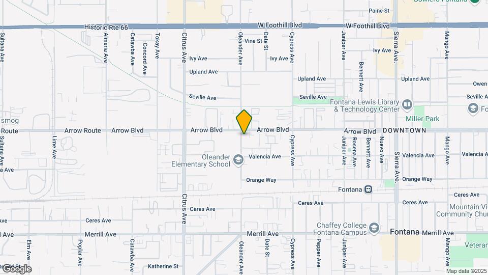 8529 Oleander Ave Map and Location Details