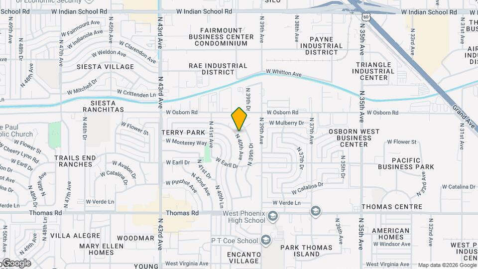 3147 N 40th Ave, Unit small house Map and Location Details