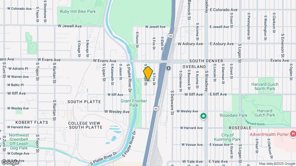 2226 S Galapago St Map and Location Details
