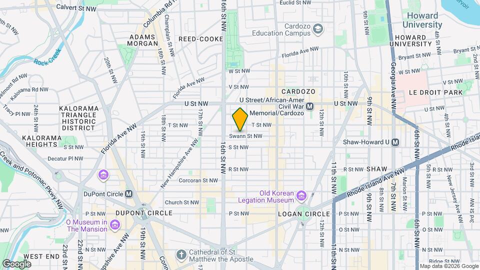 1503 Swann St NW Map and Location Details