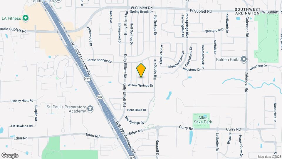 6410 Walnut Springs Dr Map and Location Details