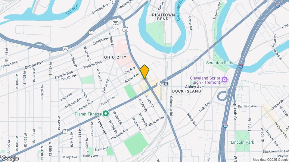 1936 W 25th St Mapa y Detalles de la Ubicación