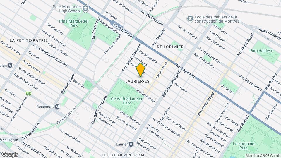 5214 De Lanaudière Rue Map and Location Details