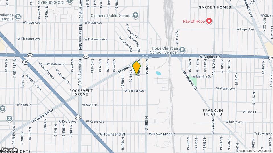 3871-3873-3873 N 36th St Map and Location Details