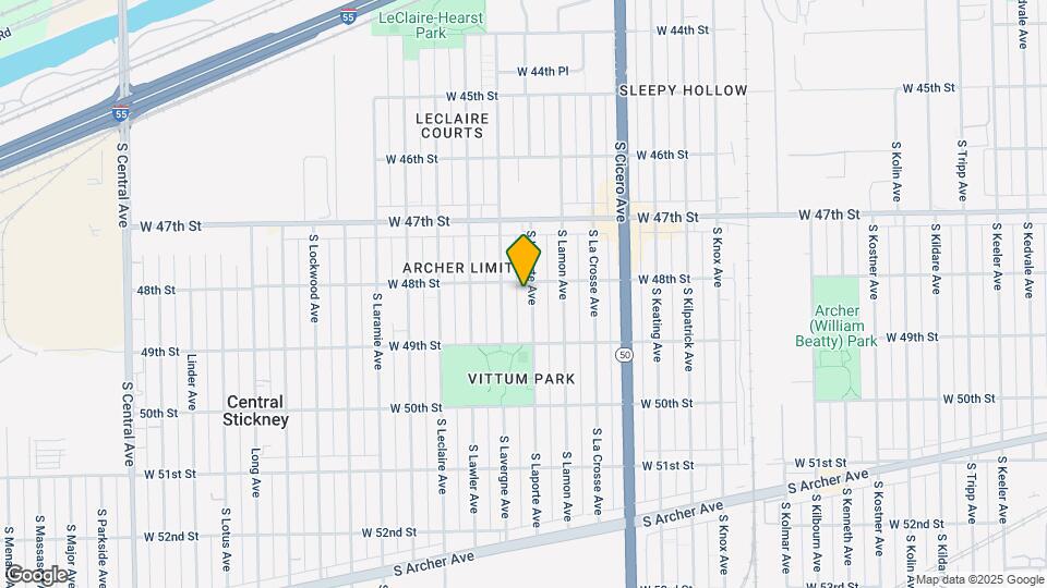 4806 S Laporte Ave Map and Location Details