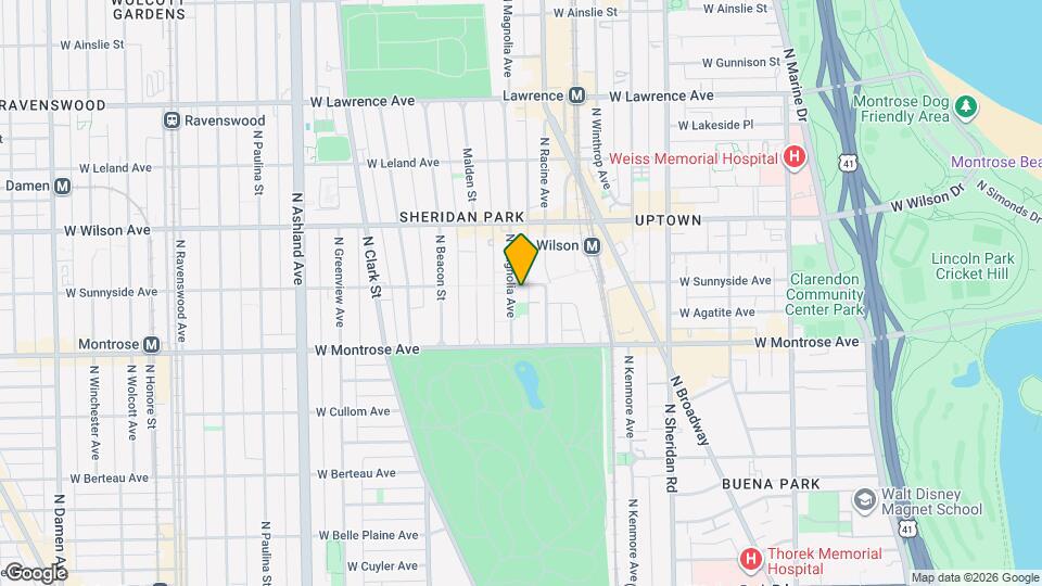 1215 W Sunnyside Ave, Unit 1 Mapa y Detalles de la Ubicación