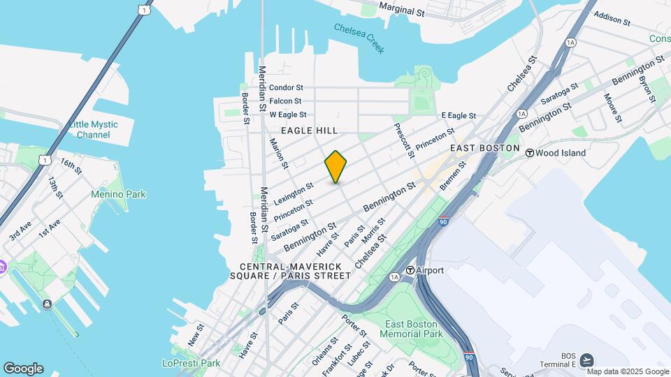 132 Princeton St, Unit 2-bed 1bath Map and Location Details