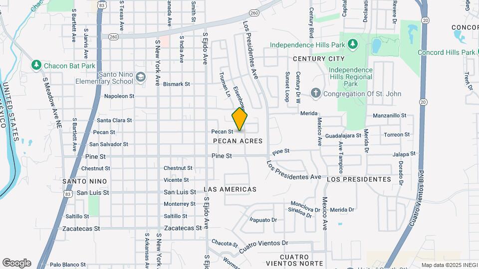3423 Pecan St Map and Location Details