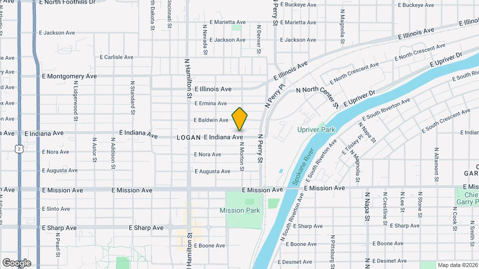 1123 E Indiana Ave Map and Location Details