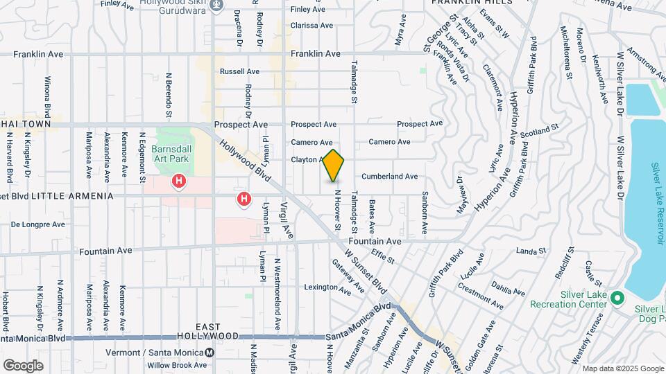 1511 N Hoover St Map and Location Details
