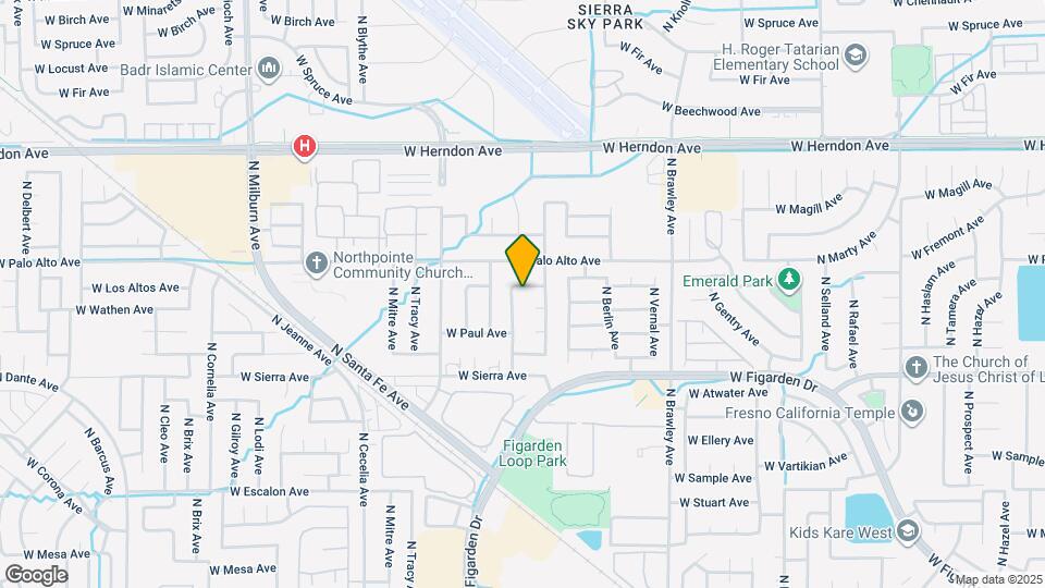 4253 W Los Altos Ave Map and Location Details