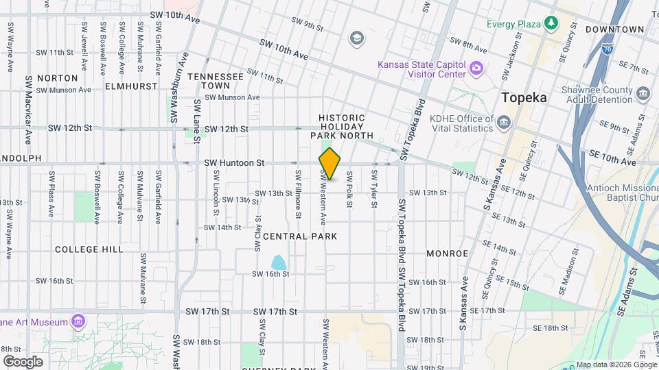 1268 SW Western Ave Map and Location Details